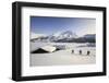 Hikers on Snowshoes, Spluga, Maloja Pass. Engadine. Switzerland. Europe-ClickAlps-Framed Photographic Print