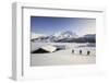 Hikers on Snowshoes, Spluga, Maloja Pass. Engadine. Switzerland. Europe-ClickAlps-Framed Photographic Print