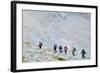 Hikers on the Matterhorn, Zermatt, Valais, Swiss Alps, Switzerland, Europe-Christian Kober-Framed Photographic Print