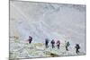 Hikers on the Matterhorn, Zermatt, Valais, Swiss Alps, Switzerland, Europe-Christian Kober-Mounted Photographic Print