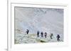 Hikers on the Matterhorn, Zermatt, Valais, Swiss Alps, Switzerland, Europe-Christian Kober-Framed Photographic Print