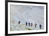 Hikers on the Matterhorn, Zermatt, Valais, Swiss Alps, Switzerland, Europe-Christian Kober-Framed Photographic Print