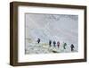 Hikers on the Matterhorn, Zermatt, Valais, Swiss Alps, Switzerland, Europe-Christian Kober-Framed Photographic Print