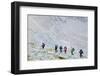 Hikers on the Matterhorn, Zermatt, Valais, Swiss Alps, Switzerland, Europe-Christian Kober-Framed Photographic Print