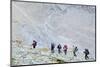 Hikers on the Matterhorn, Zermatt, Valais, Swiss Alps, Switzerland, Europe-Christian Kober-Mounted Photographic Print