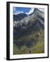 Hikers on the Rob Roy Glacier Hiking Track, New Zealand, Pacific-Christian Kober-Framed Photographic Print