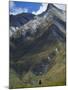 Hikers on the Rob Roy Glacier Hiking Track, New Zealand, Pacific-Christian Kober-Mounted Photographic Print