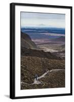 Hikers on the Tongariro Alpine Crossing Trek, Tongariro National Park, UNESCO World Heritage Site-Matthew Williams-Ellis-Framed Photographic Print