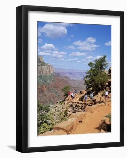 Hikers Return from Canyon Base, Grand Canyon, Unesco World Heritage Site, Arizona, USA-Tony Gervis-Framed Photographic Print