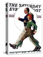 "Hikers" Saturday Evening Post Cover, May 5,1928-Norman Rockwell-Stretched Canvas