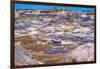 Hikers trail, Blue Mesa, Painted Desert, Petrified Forest National Park, Arizona-William Perry-Framed Photographic Print