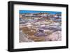 Hikers trail, Blue Mesa, Painted Desert, Petrified Forest National Park, Arizona-William Perry-Framed Photographic Print