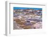 Hikers trail, Blue Mesa, Painted Desert, Petrified Forest National Park, Arizona-William Perry-Framed Photographic Print