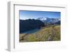 Hikers Walking on the Colle Del Nivolet Beside Rossett Lake (Lago Rossett)-Roberto Moiola-Framed Photographic Print