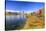 Hikers Walking on the Path Beside the Stellisee with the Matterhorn Reflected-Roberto Moiola-Stretched Canvas