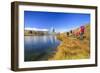 Hikers Walking on the Path Beside the Stellisee with the Matterhorn Reflected-Roberto Moiola-Framed Photographic Print