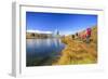 Hikers Walking on the Path Beside the Stellisee with the Matterhorn Reflected-Roberto Moiola-Framed Photographic Print