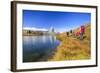 Hikers Walking on the Path Beside the Stellisee with the Matterhorn Reflected-Roberto Moiola-Framed Photographic Print