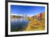 Hikers Walking on the Path Beside the Stellisee with the Matterhorn Reflected-Roberto Moiola-Framed Photographic Print