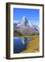 Hikers Walking on the Path Beside the Stellisee with the Matterhorn Reflected-Roberto Moiola-Framed Photographic Print