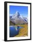 Hikers Walking on the Path Beside the Stellisee with the Matterhorn Reflected-Roberto Moiola-Framed Photographic Print