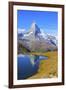 Hikers Walking on the Path Beside the Stellisee with the Matterhorn Reflected-Roberto Moiola-Framed Photographic Print