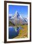 Hikers Walking on the Path Beside the Stellisee with the Matterhorn Reflected-Roberto Moiola-Framed Photographic Print