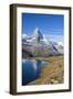 Hikers Walking on the Path Beside the Stellisee with the Matterhorn Reflected-Roberto Moiola-Framed Photographic Print