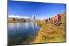 Hikers Walking on the Path Beside the Stellisee with the Matterhorn Reflected-Roberto Moiola-Mounted Photographic Print