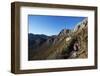 Hikers walking to Pic Boby, Andringitra National Park, Ambalavao, central area, Madagascar, Africa-Christian Kober-Framed Photographic Print