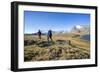 Hikers Wallking Along Rosset Lake, Gran Paradiso National Park, Alpi Graie (Graian Alps), Italy-Roberto Moiola-Framed Photographic Print