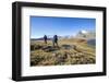 Hikers Wallking Along Rosset Lake, Gran Paradiso National Park, Alpi Graie (Graian Alps), Italy-Roberto Moiola-Framed Photographic Print