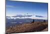 Hikers Watch a Condor (Vultur Gryphus)-Eleanor-Mounted Photographic Print