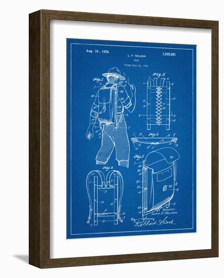 Hiking And Camping Backpack Patent-null-Framed Art Print