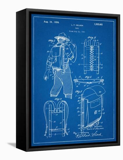 Hiking And Camping Backpack Patent-null-Framed Stretched Canvas