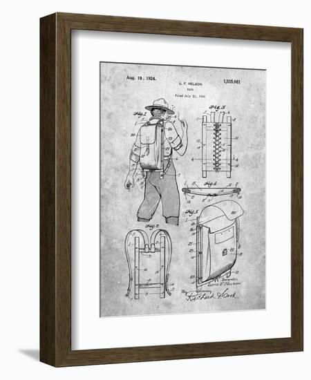 Hiking And Camping Backpack Patent-Cole Borders-Framed Art Print