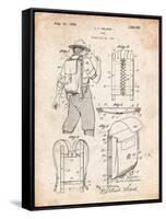 Hiking And Camping Backpack Patent-Cole Borders-Framed Stretched Canvas