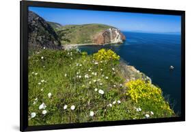 Hiking at Scorpion Ranch, Santa Cruz Island, Channel Islands National Park, California, USA-Russ Bishop-Framed Photographic Print