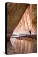 Hiking at Slide Arch, Paria Canyon, Vermillion Cliffs Wilderness, Utah-Howie Garber-Stretched Canvas