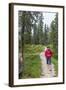 Hiking at the Bottom of the Sas Dla Crusc, St. Leonhard Close Abtei, South Tyrol, Italy, Europe-Gerhard Wild-Framed Photographic Print