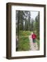 Hiking at the Bottom of the Sas Dla Crusc, St. Leonhard Close Abtei, South Tyrol, Italy, Europe-Gerhard Wild-Framed Photographic Print