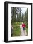 Hiking at the Bottom of the Sas Dla Crusc, St. Leonhard Close Abtei, South Tyrol, Italy, Europe-Gerhard Wild-Framed Photographic Print