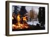 Hiking Boots Dry Out Next To A Campfire In The Wilderness-Hannah Dewey-Framed Photographic Print