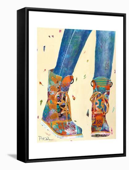 Hiking Boots-Pamela K. Beer-Framed Stretched Canvas