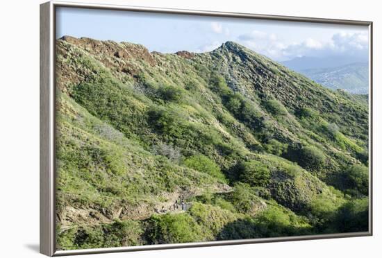 Hiking in Diamond Head State Monument (Leahi Crater)-Michael DeFreitas-Framed Photographic Print