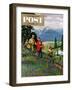 "Hiking in Mountains" Saturday Evening Post Cover, May 31, 1952-John Clymer-Framed Giclee Print