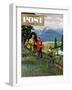 "Hiking in Mountains" Saturday Evening Post Cover, May 31, 1952-John Clymer-Framed Giclee Print