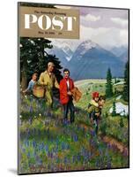 "Hiking in Mountains" Saturday Evening Post Cover, May 31, 1952-John Clymer-Mounted Giclee Print