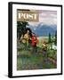 "Hiking in Mountains" Saturday Evening Post Cover, May 31, 1952-John Clymer-Framed Giclee Print