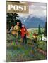 "Hiking in Mountains" Saturday Evening Post Cover, May 31, 1952-John Clymer-Mounted Giclee Print